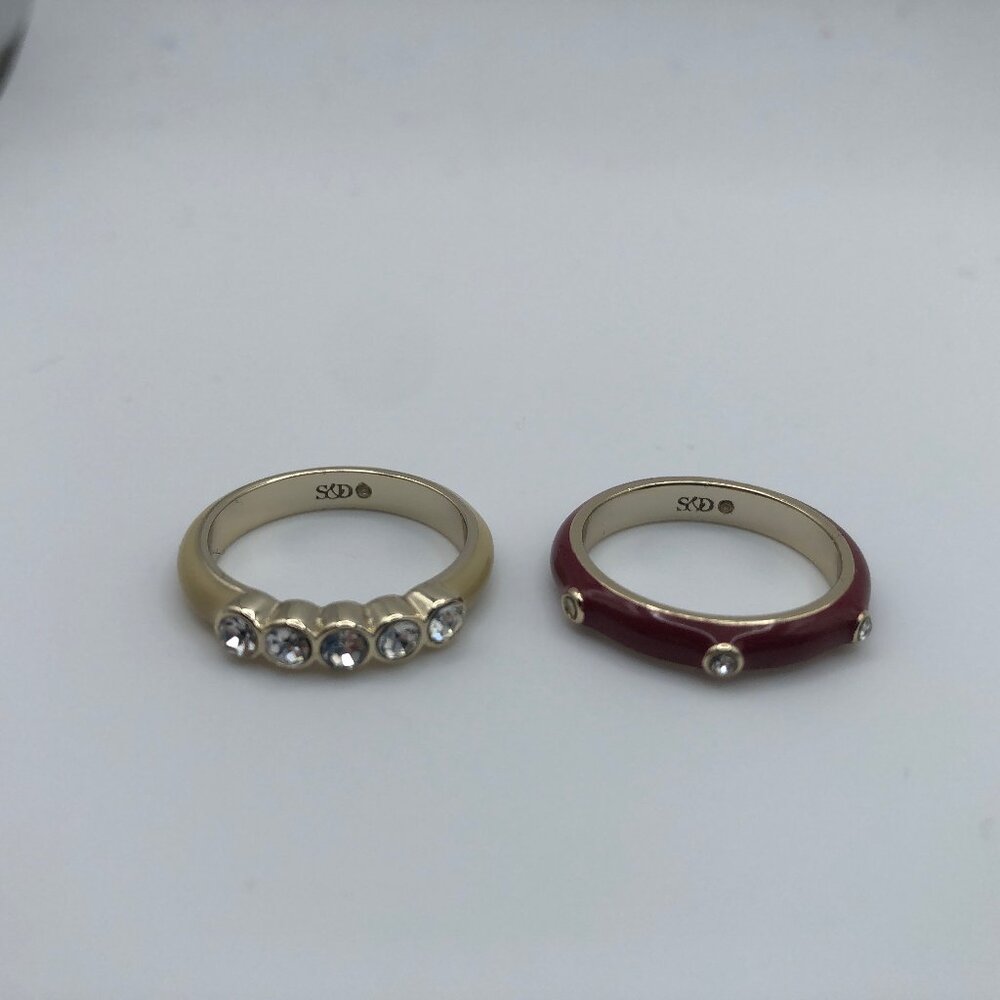 Stella & Dot Enamel ring set